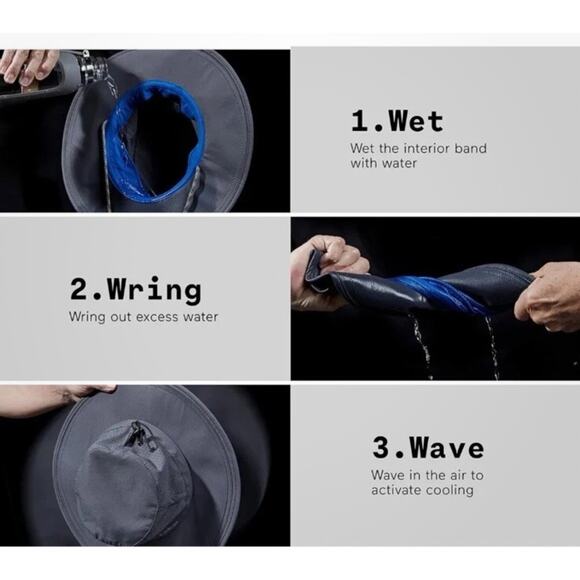 Mission Cooling Sun Defender Hat, Upf50 Khaki Oatmeal Unisex Wide-Brim Hat Nape - Picture 9 of 9